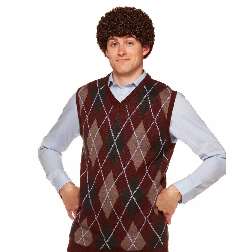Dale Sweater Vest and Wig - Step Brothers