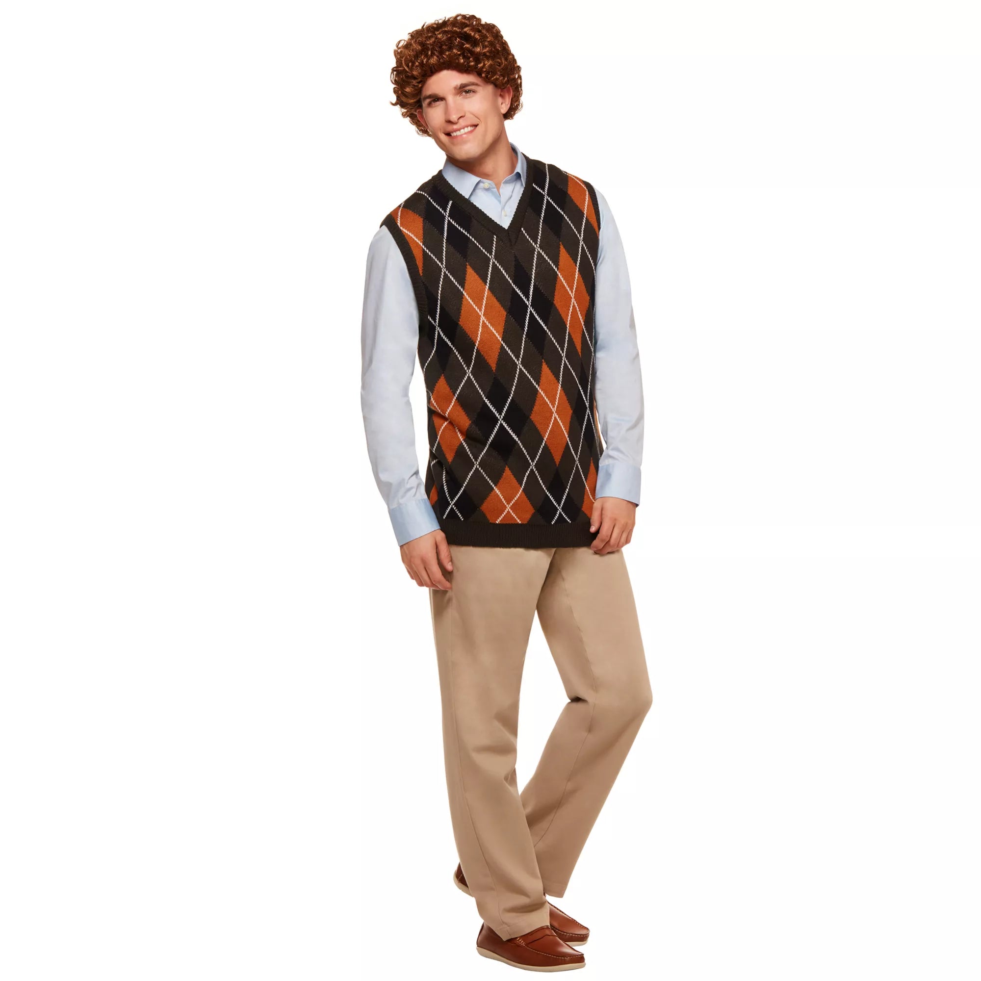 Brennan Sweater Vest and Wig - Step Brothers