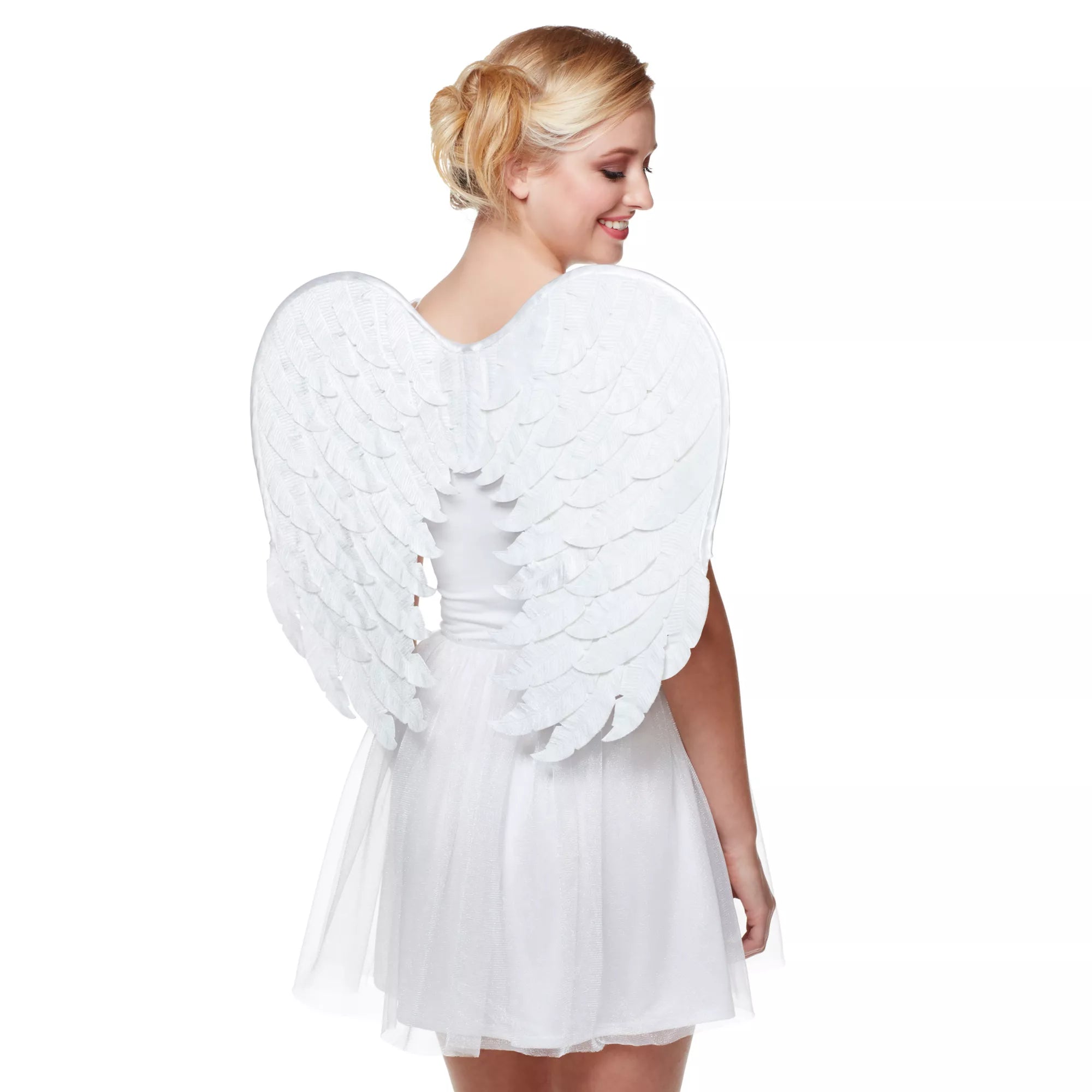 White Velvet Angel Wings