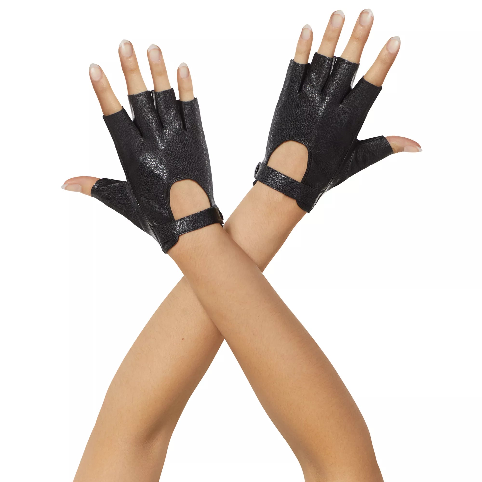 Faux Leather Motor Gloves