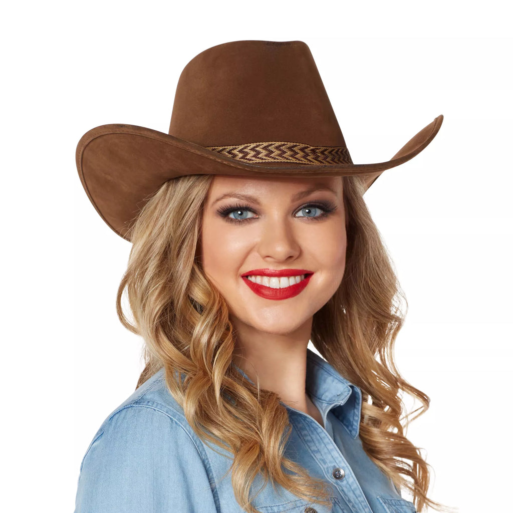 Brown Cowboy Hat Deluxe