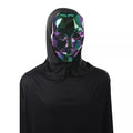 Iridescent Metallic Hooded Mask