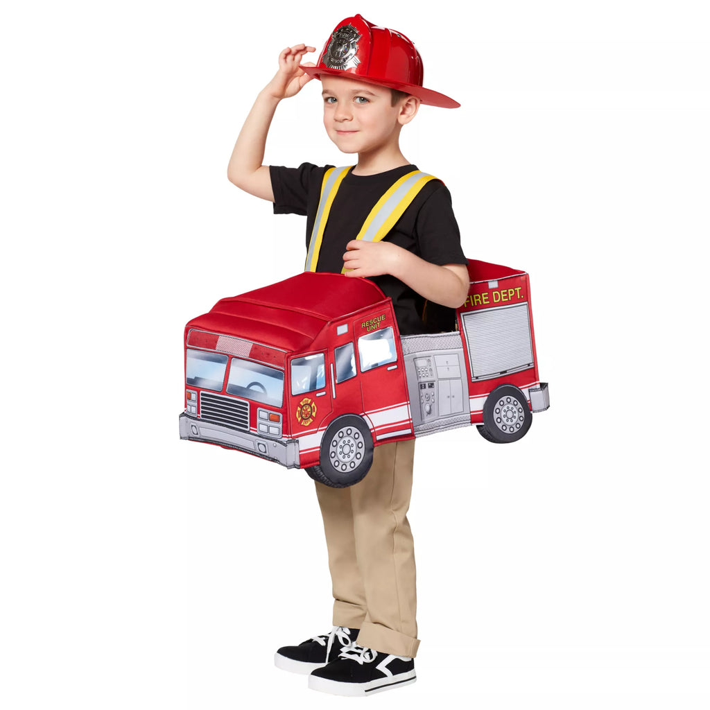 Toddler Light-Up Firetruck Ride-Along Costume