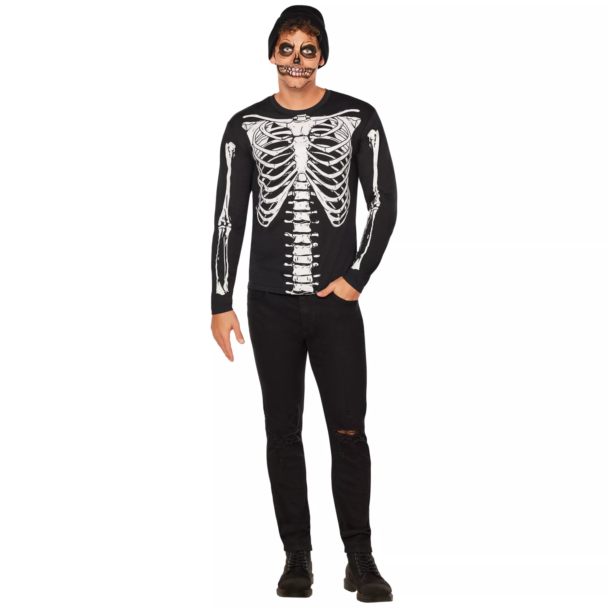Long Sleeve Skeleton T Shirt