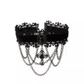 Vampire Cross Lace Choker Necklace