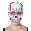 Red Sugar Skull Half Mask