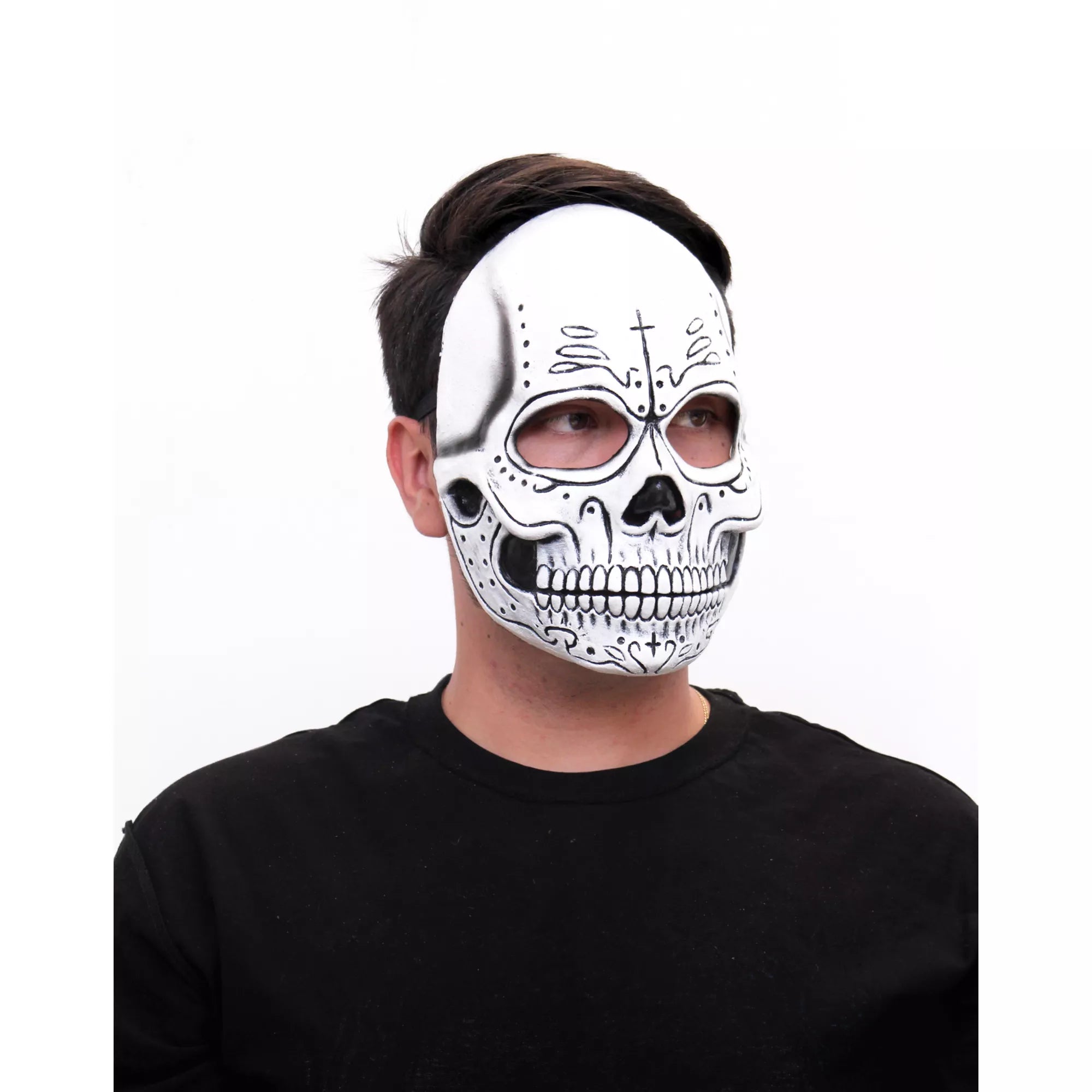 Sugar Skull Skeleton Half Mask