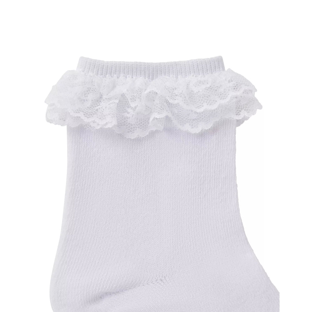 White Lace Top Ankle Socks