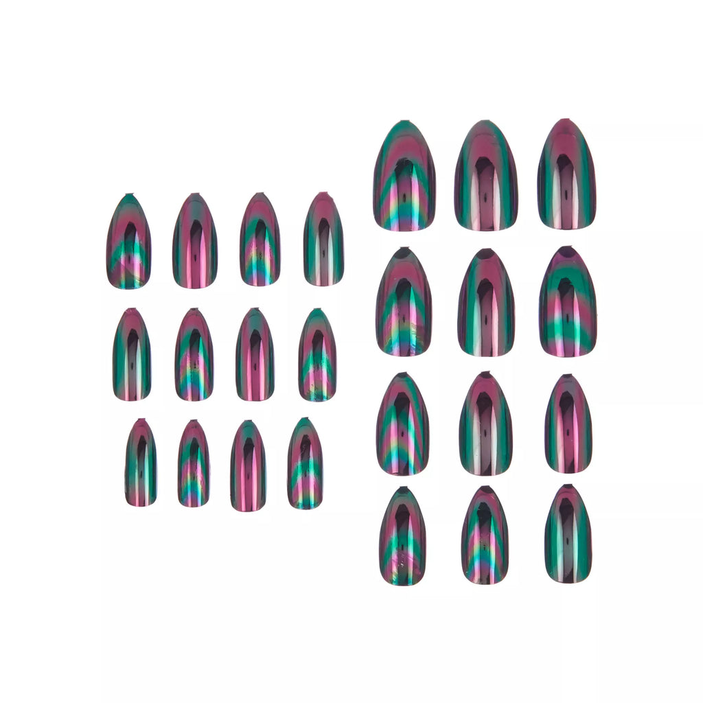 Oil Slick Press-On Nails