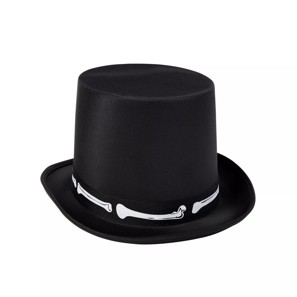 Black Skeleton Top Hat Deluxe