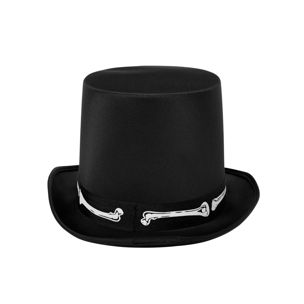 Black Skeleton Top Hat Deluxe