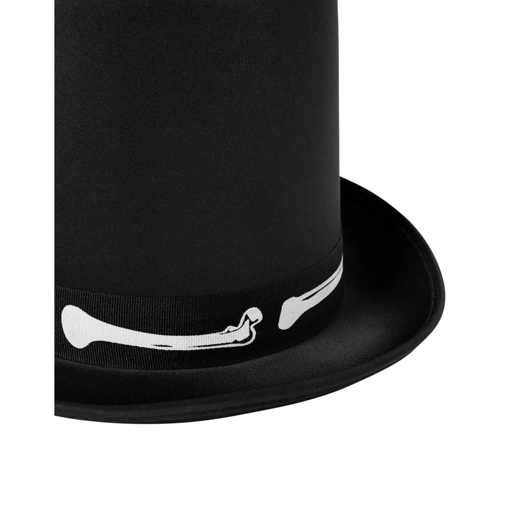 Black Skeleton Top Hat Deluxe