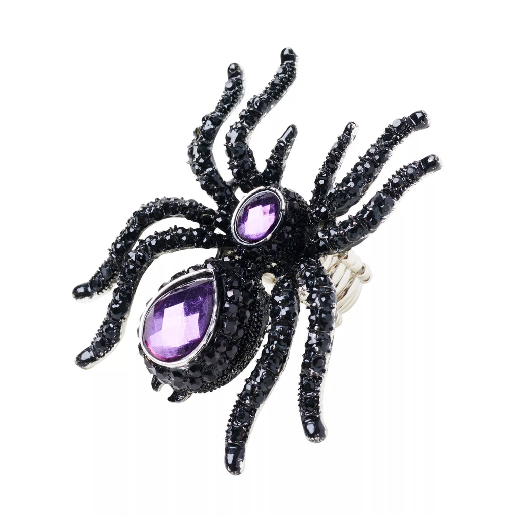 Purple Gem Spider Ring