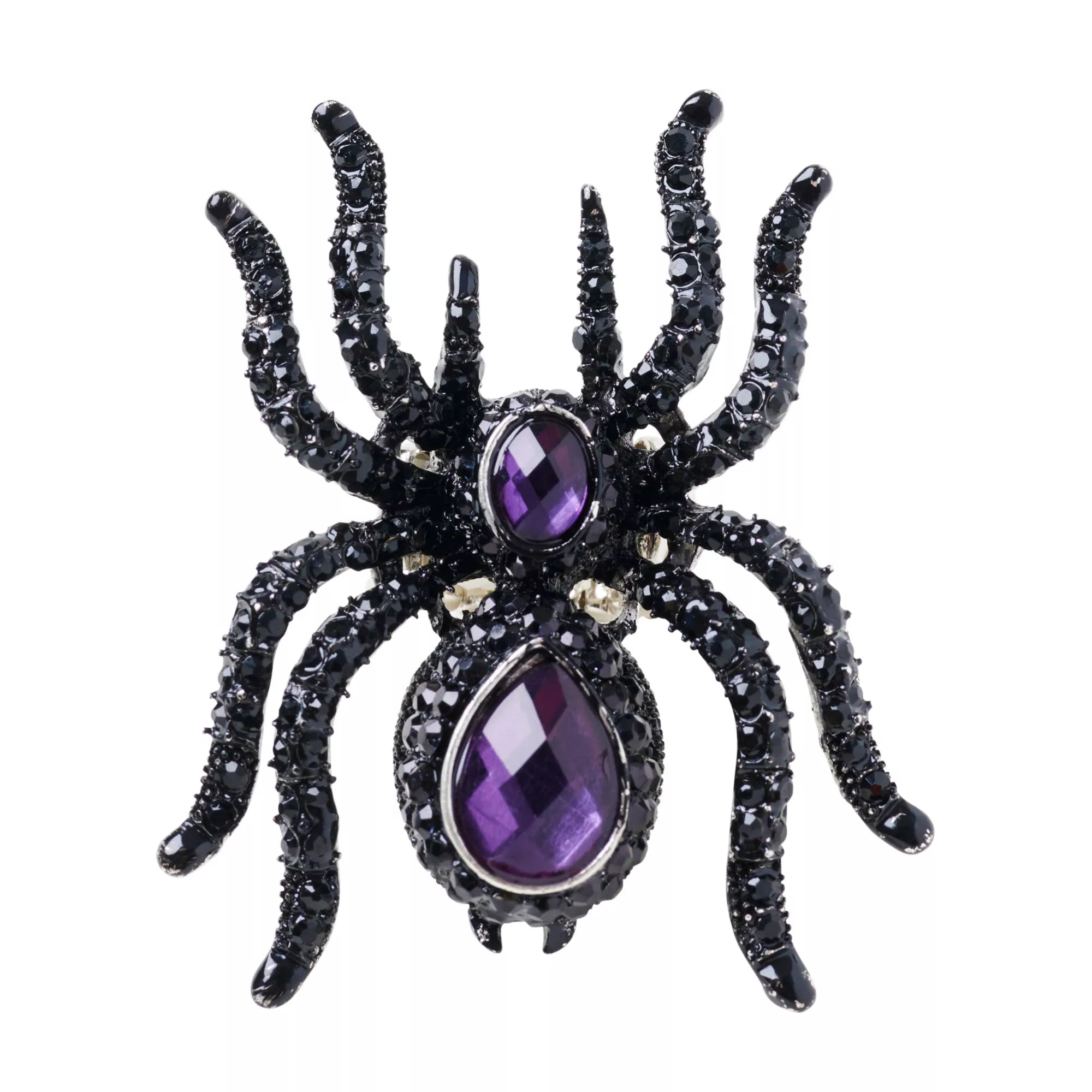 Purple Gem Spider Ring
