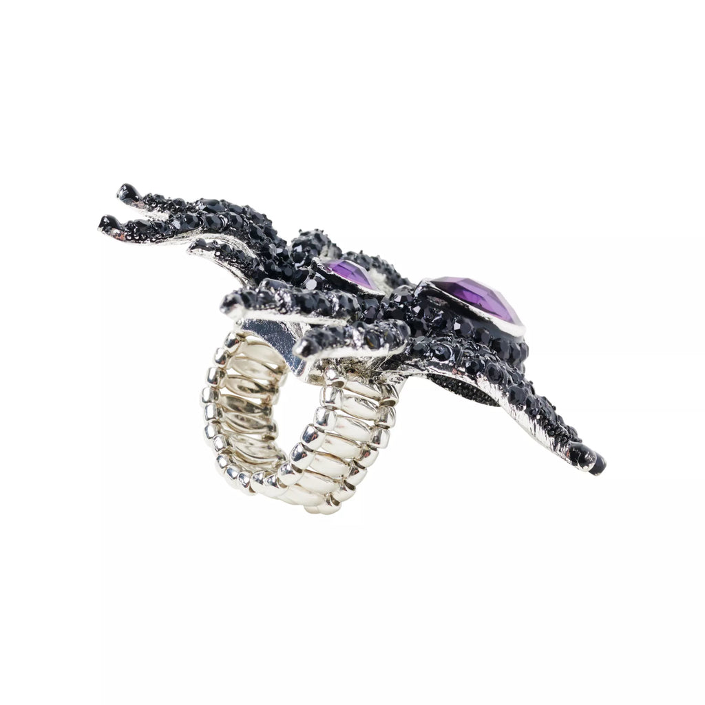 Purple Gem Spider Ring