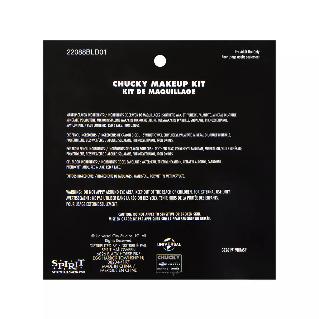 Chucky Makeup Kit