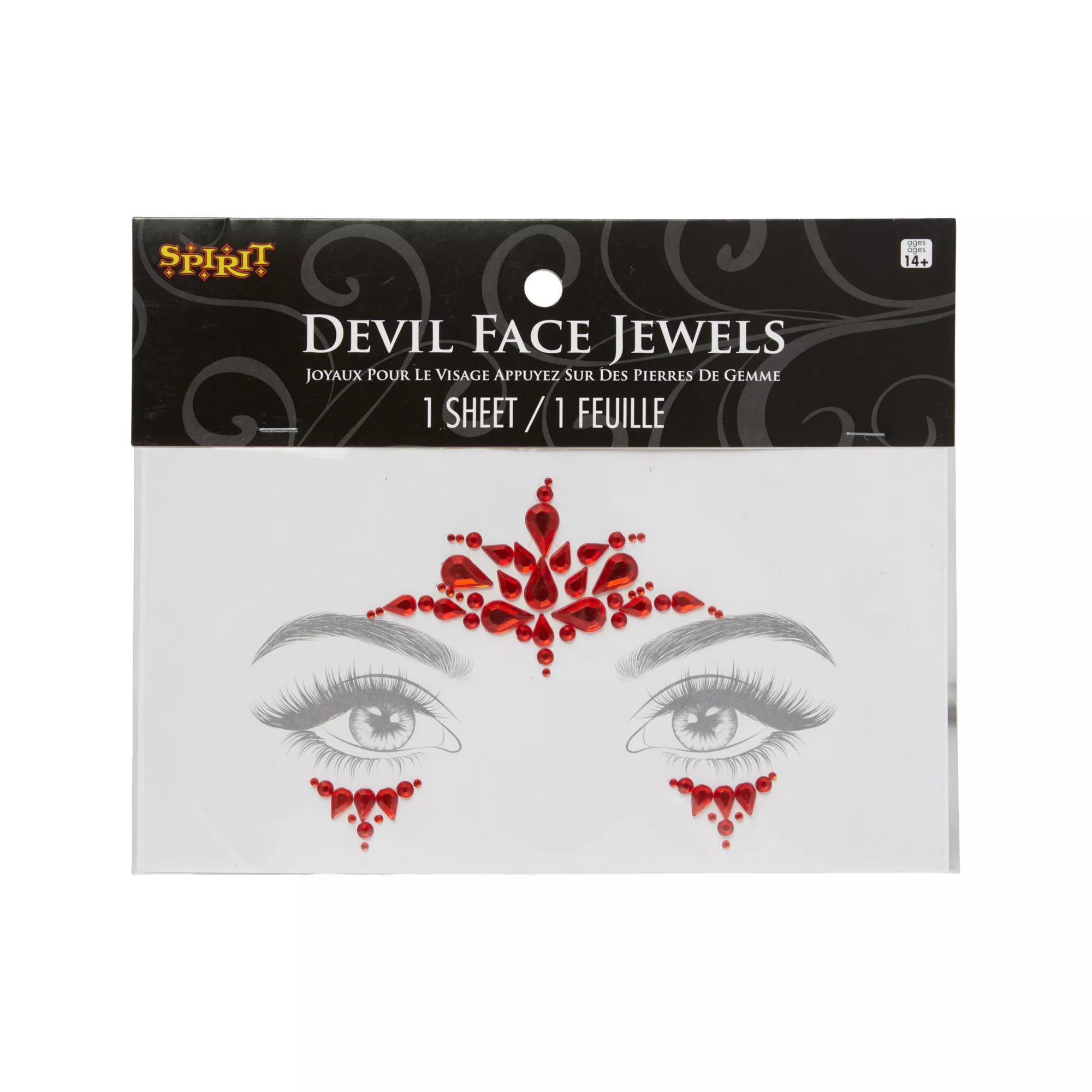Red Devil Jewel Face Decal