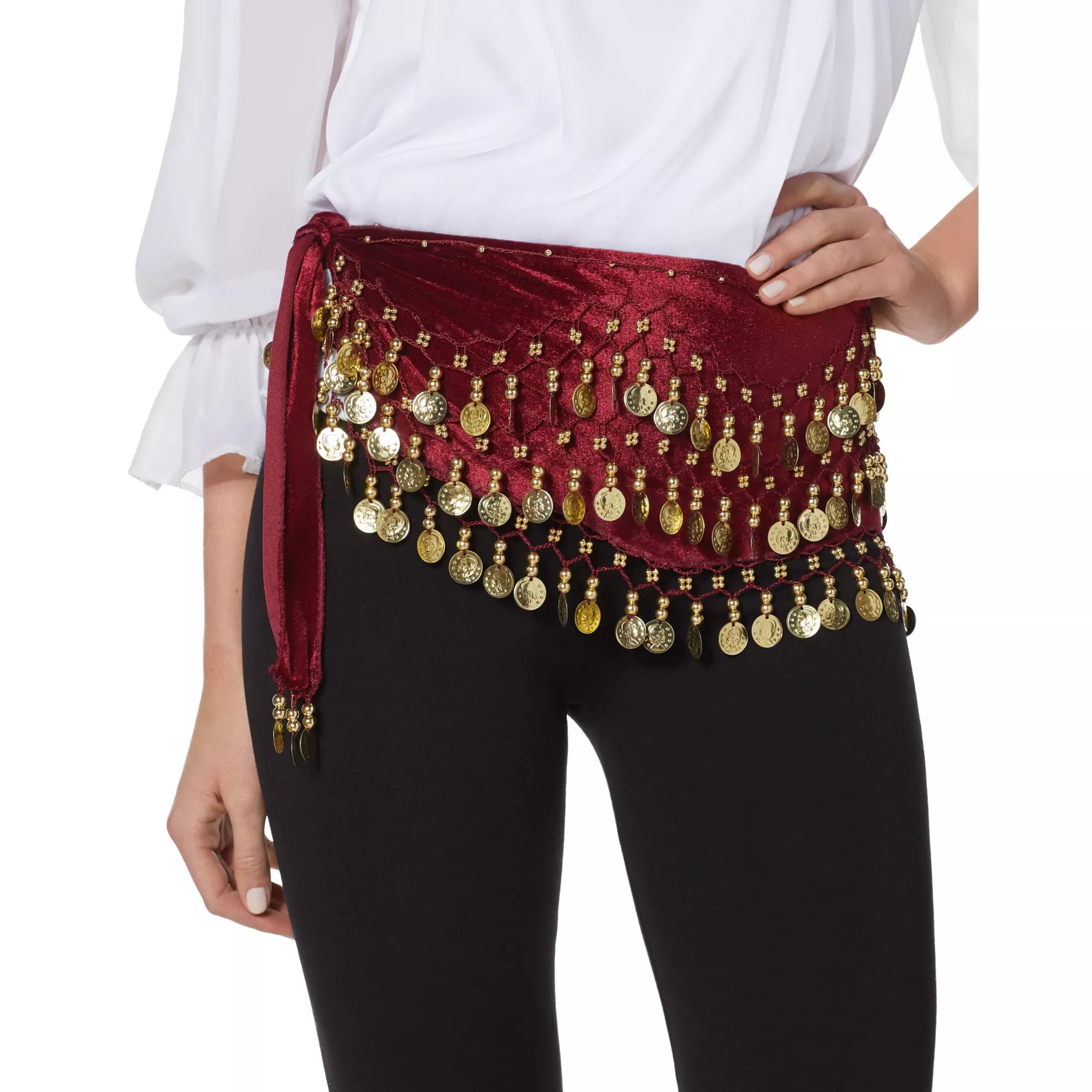 Fortune Teller Burgundy and Goldtone Belt