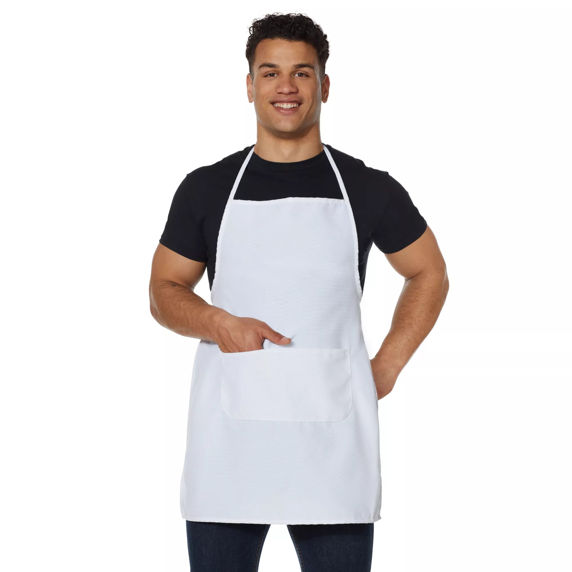Adult White Apron