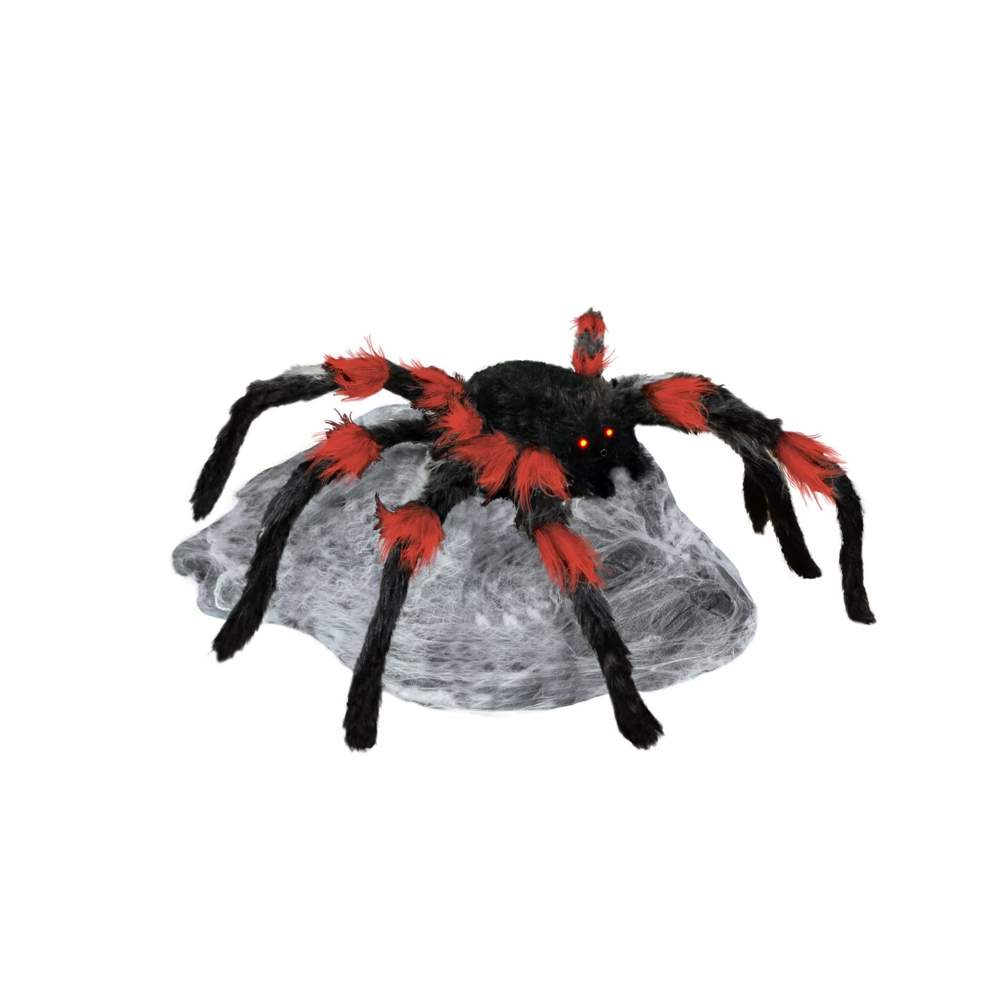 21 Inch LED Red and Black Jumping Spider Animatronic