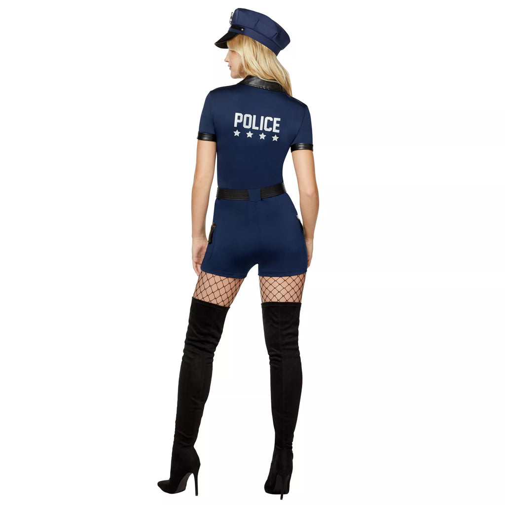 Adult Police Officer Romper Costume