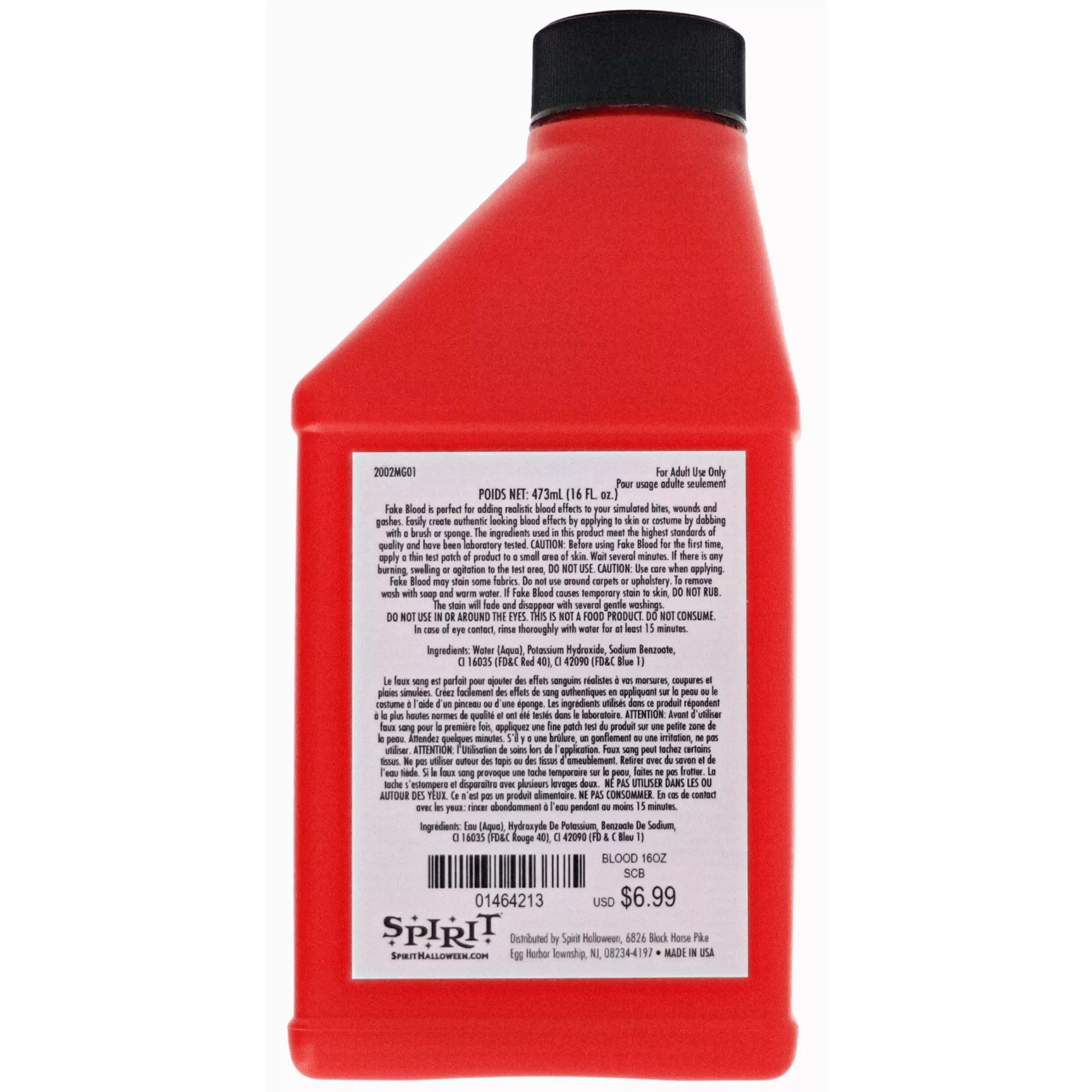 Bottle of Blood - 16 oz.