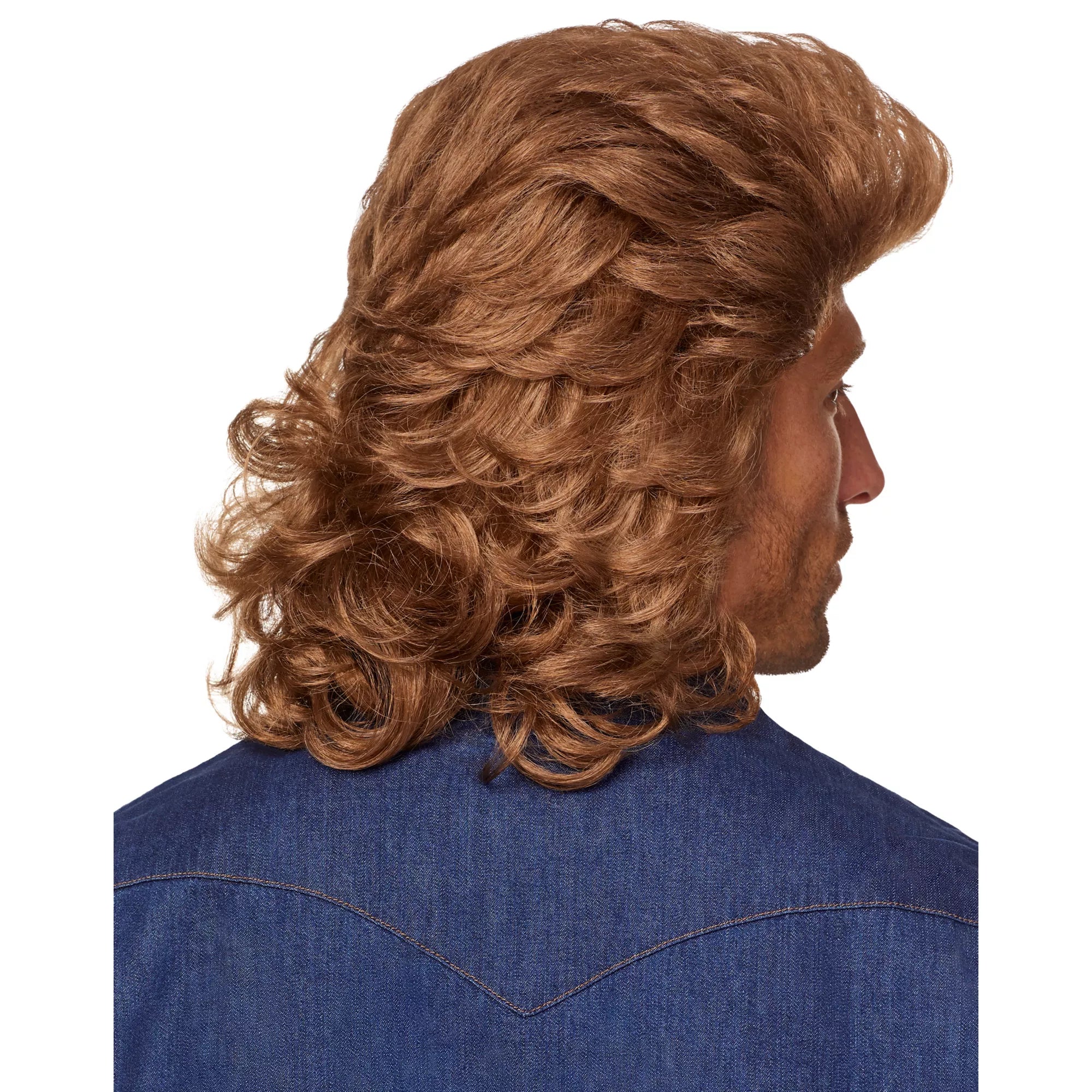 '80s Brown Mid-Length Curls Wig