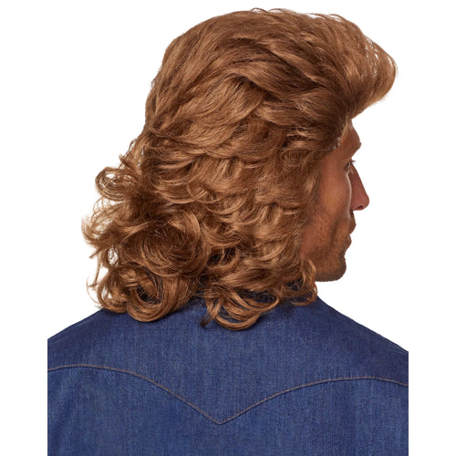 '80s Brown Mid-Length Curls Wig