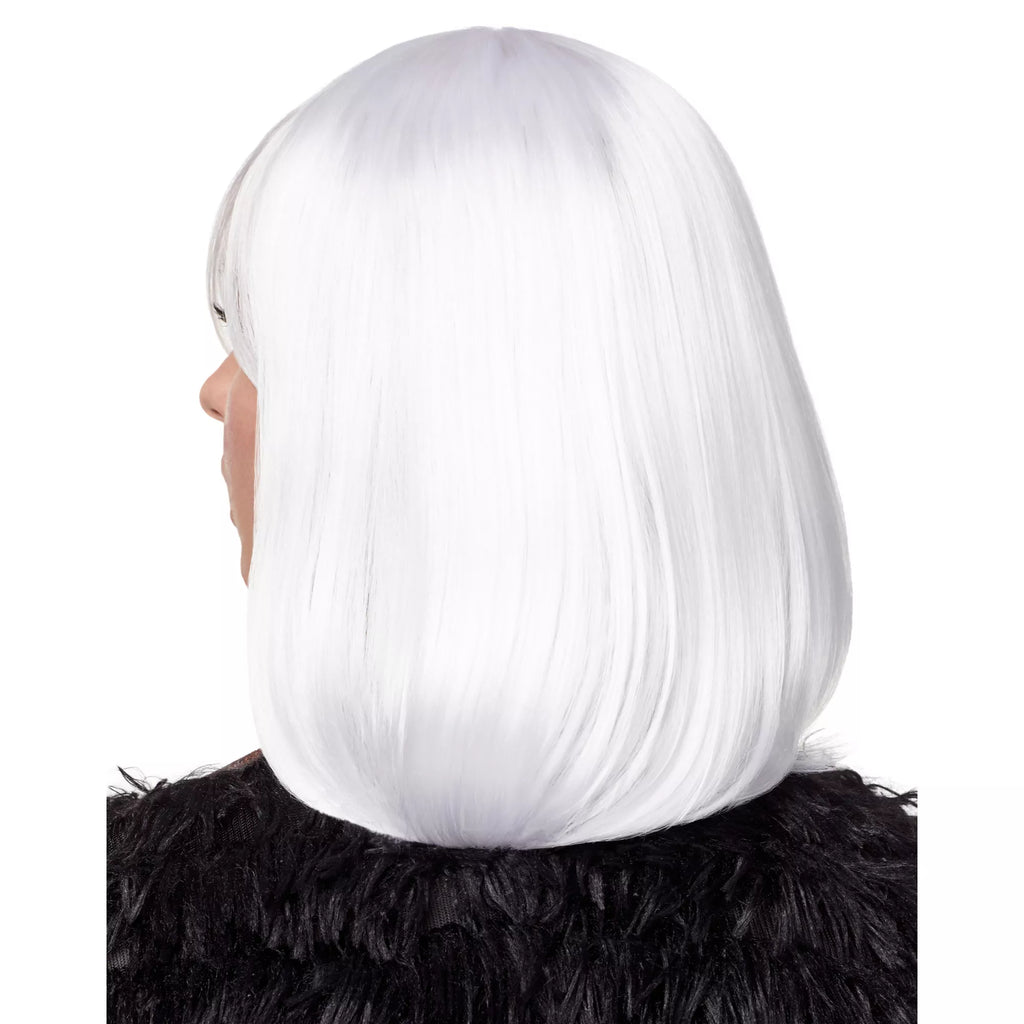 Side Bang White Pageboy Wig
