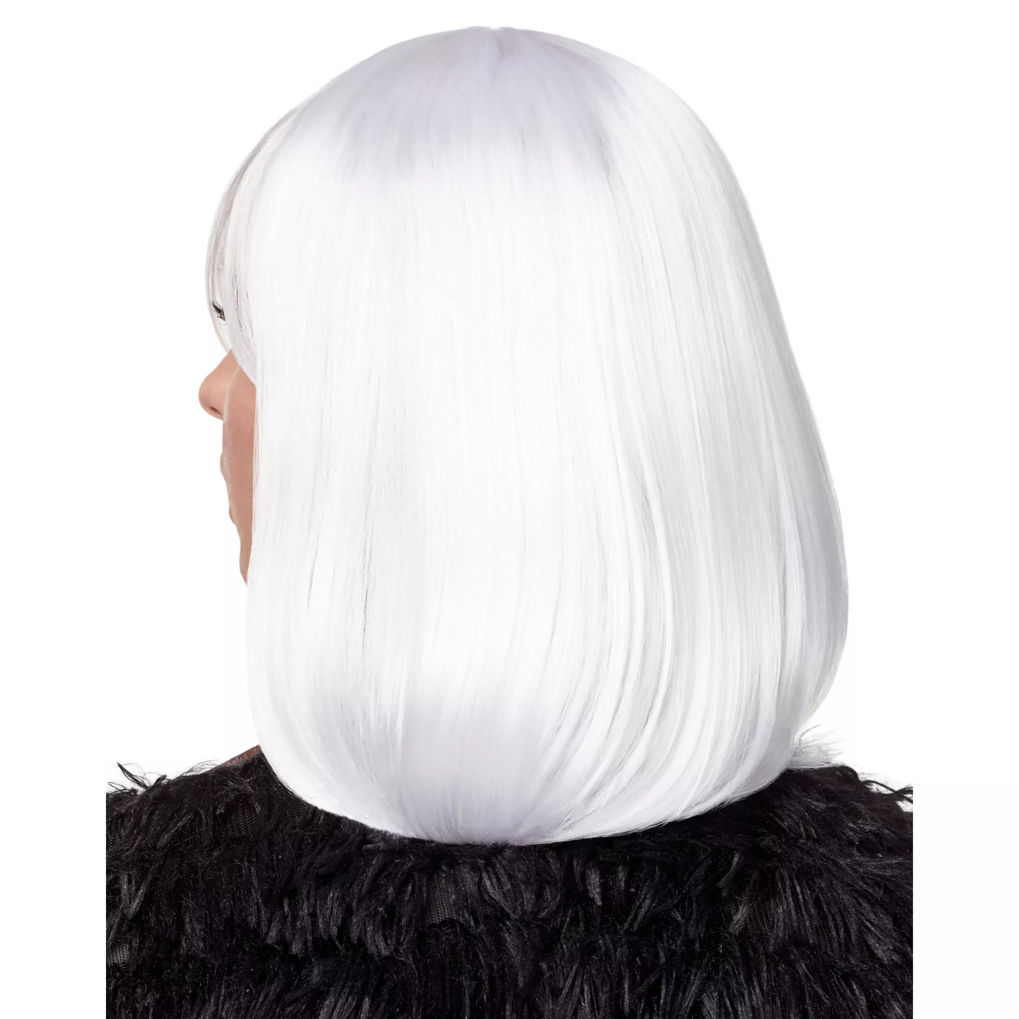 Side Bang White Pageboy Wig