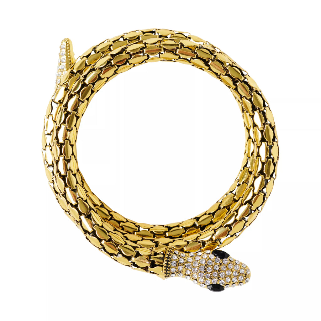 Goldtone Roman Snake Cuff