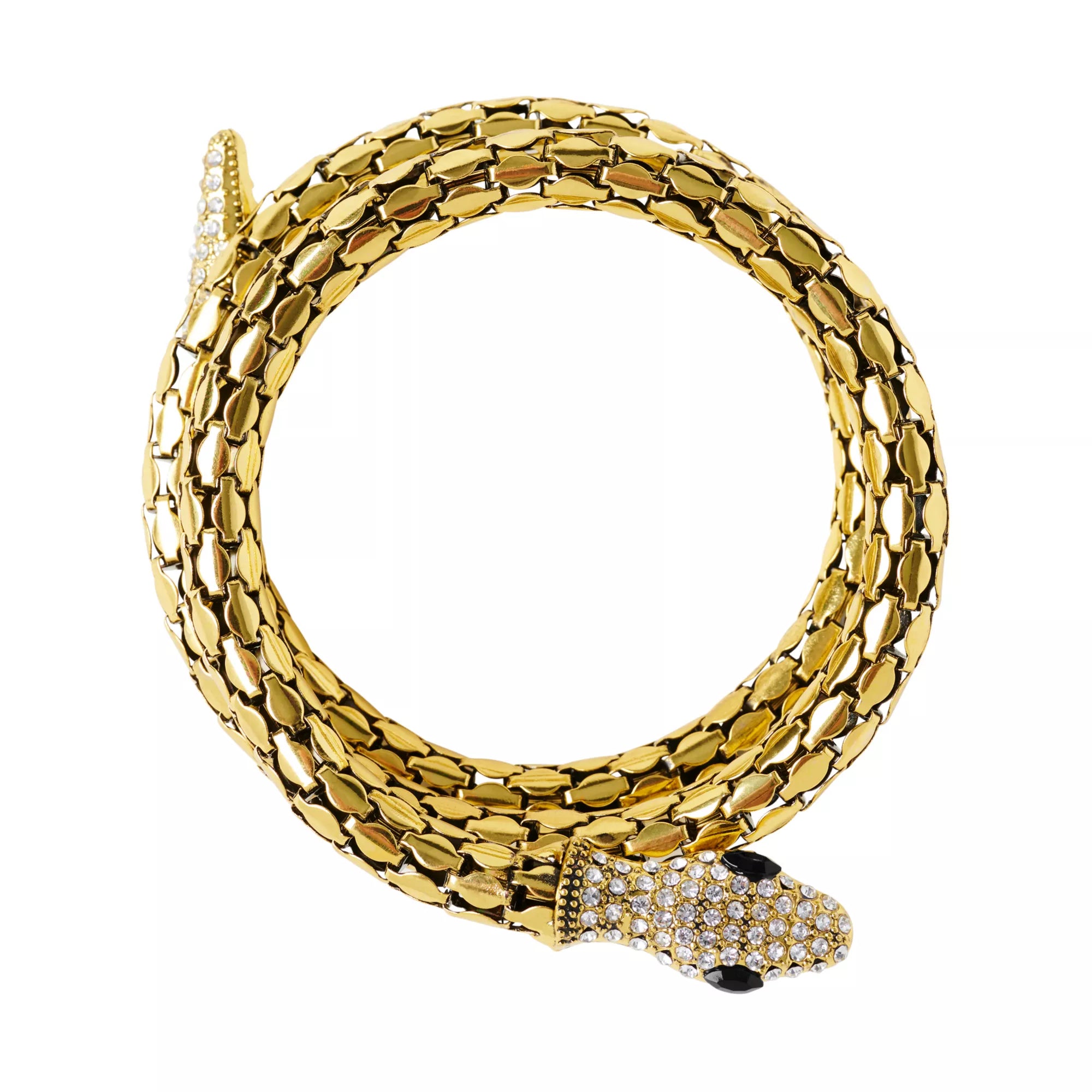 Goldtone Roman Snake Cuff