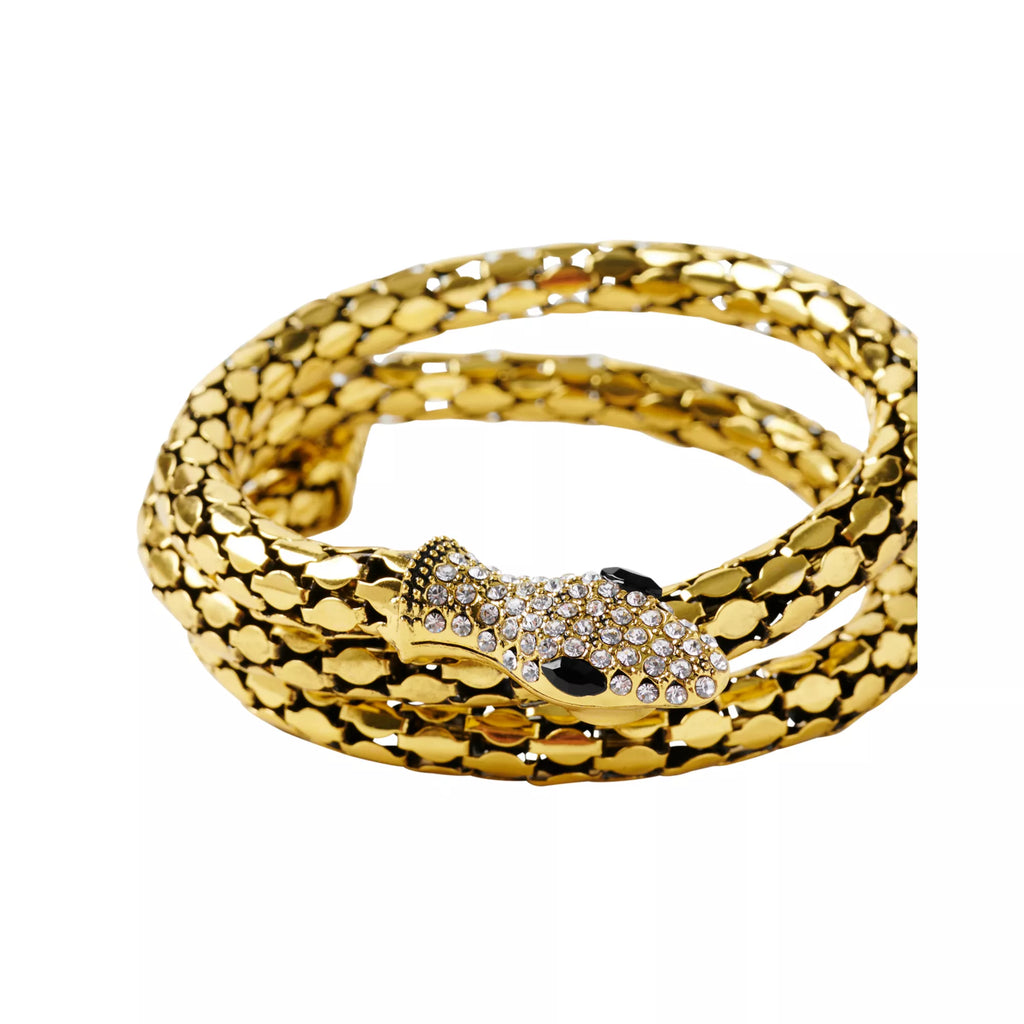 Goldtone Roman Snake Cuff