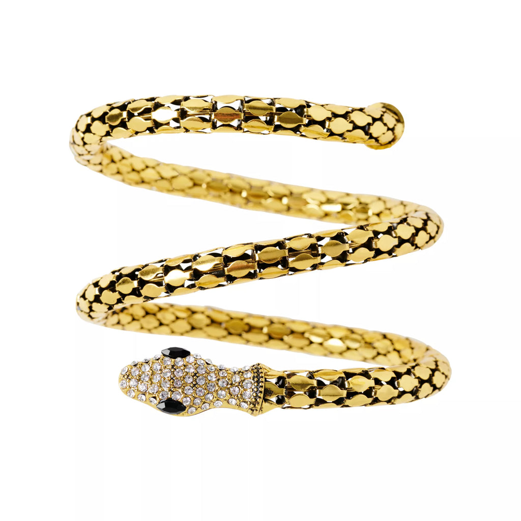 Goldtone Roman Snake Cuff