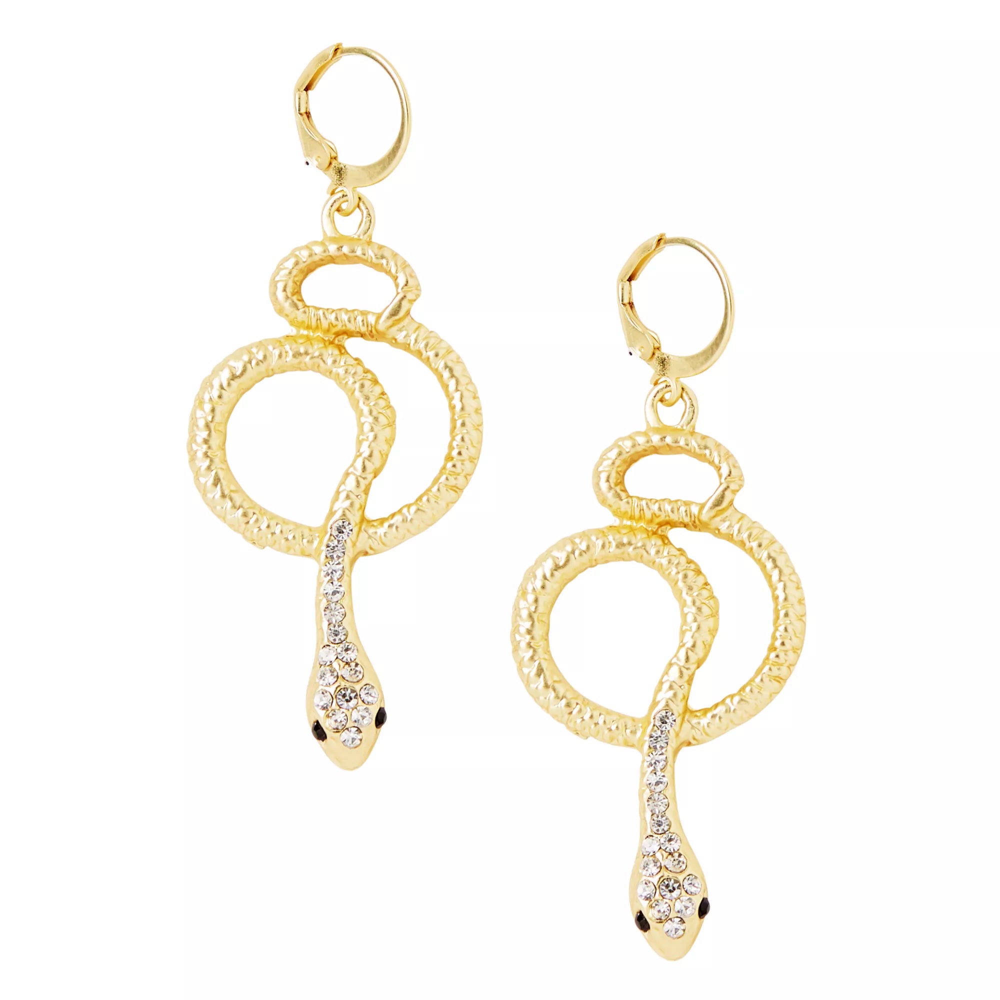Goldtone Snake Earrings