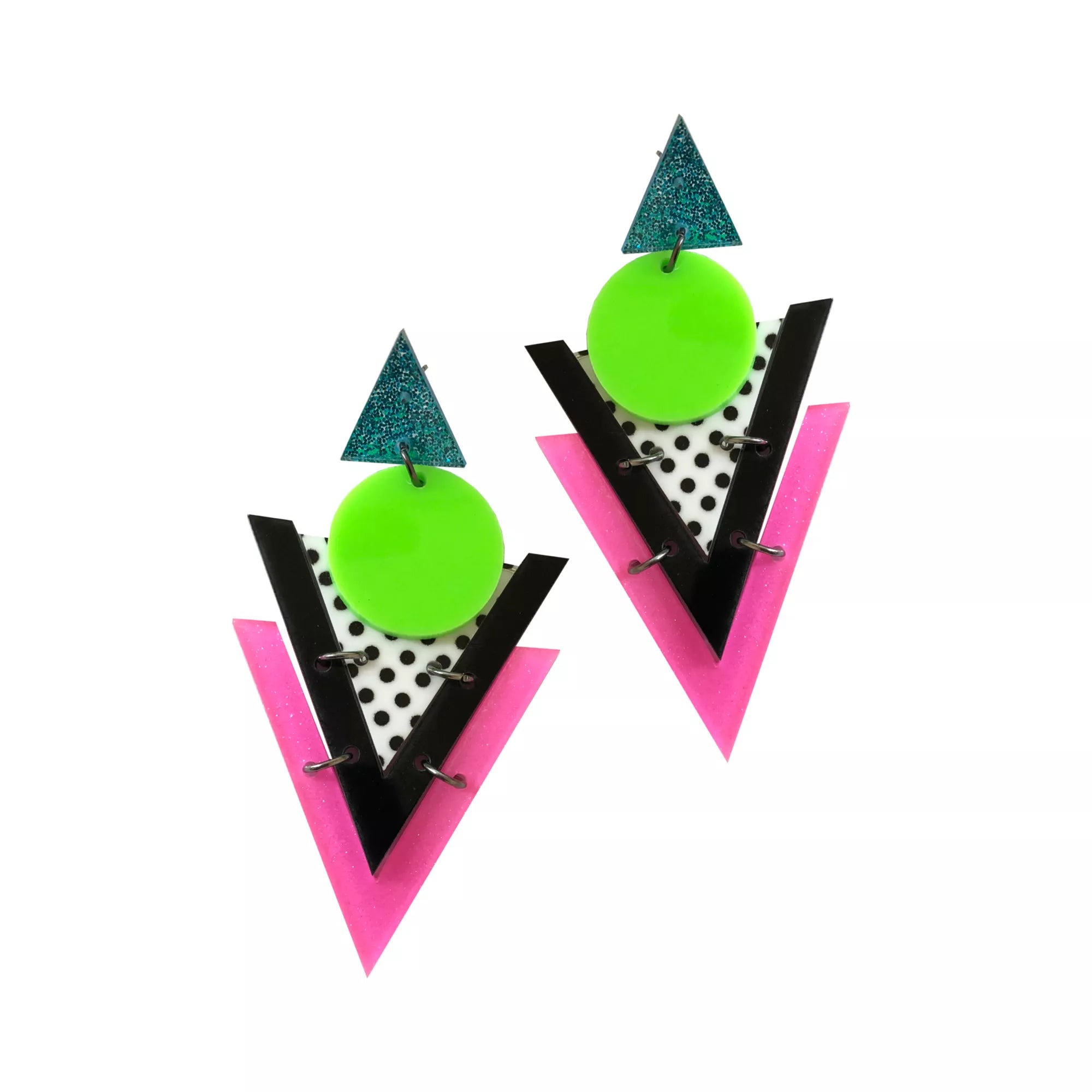 '80s Geometric Earrings