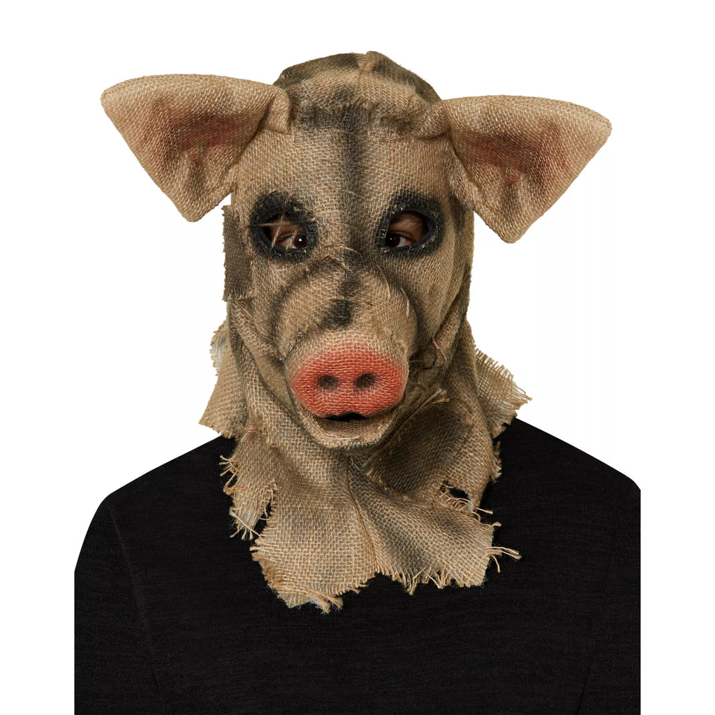Moving Mouth Pig Scarecrow Full Mask