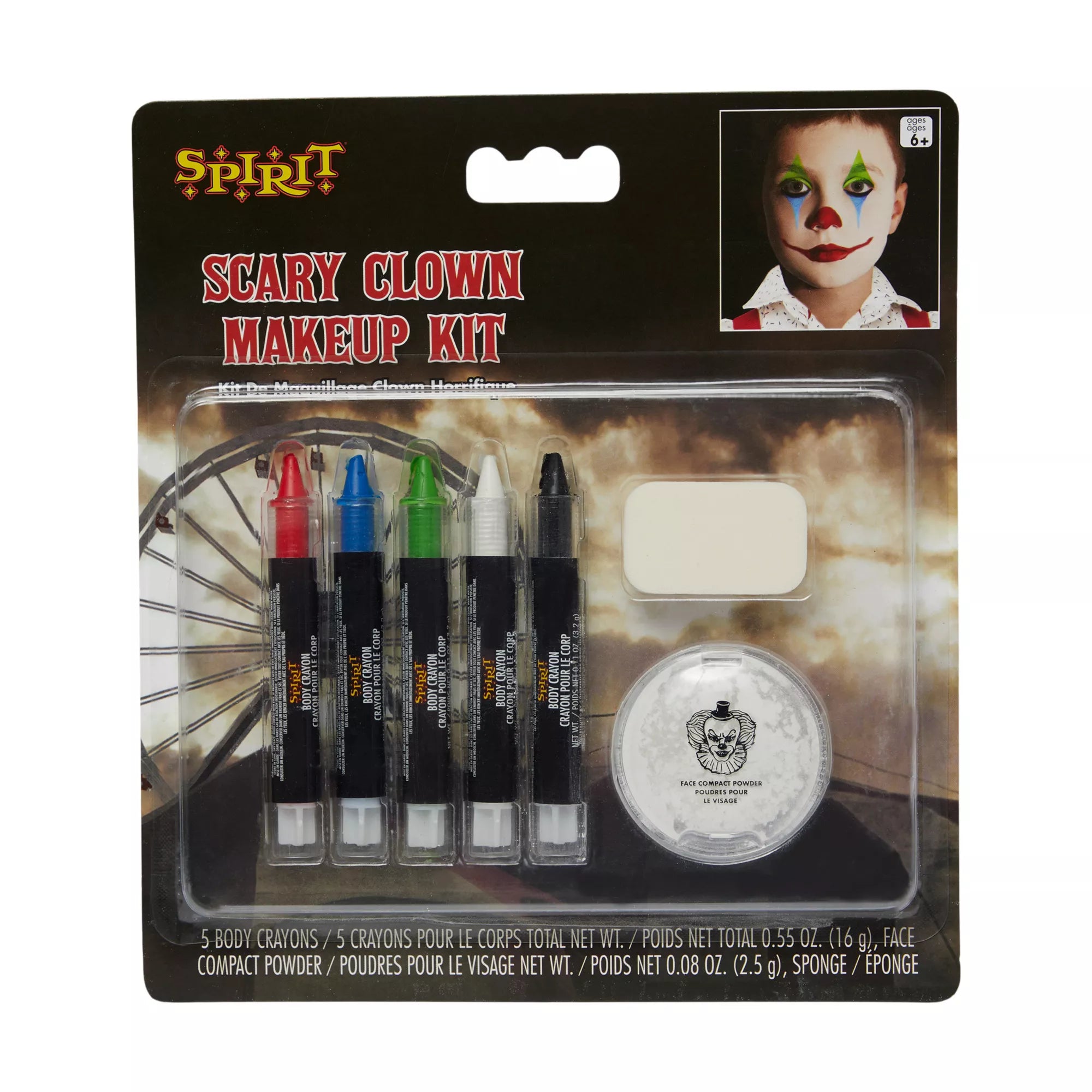 Kids Scary Clown Makeup Kit