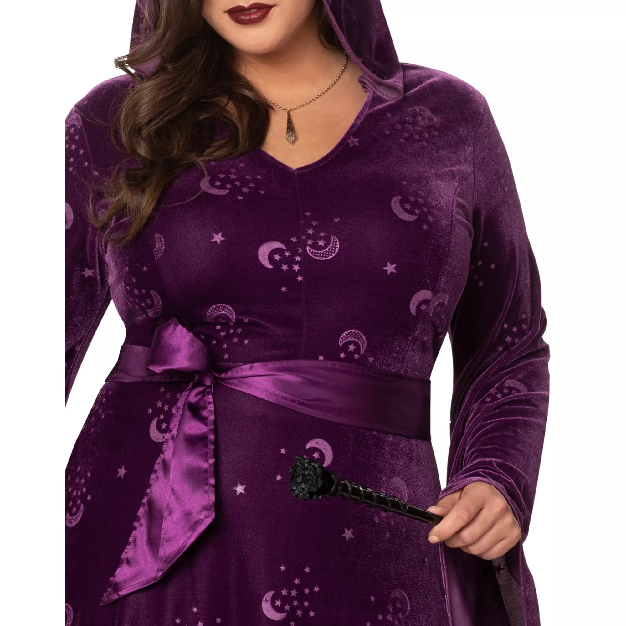 Plus Size Adult Velvet Celestial Robe