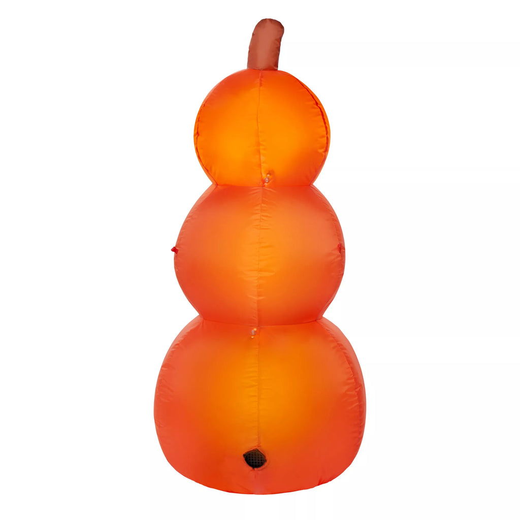4 Ft Light-Up Pumpkin Stack Inflatable Decoration