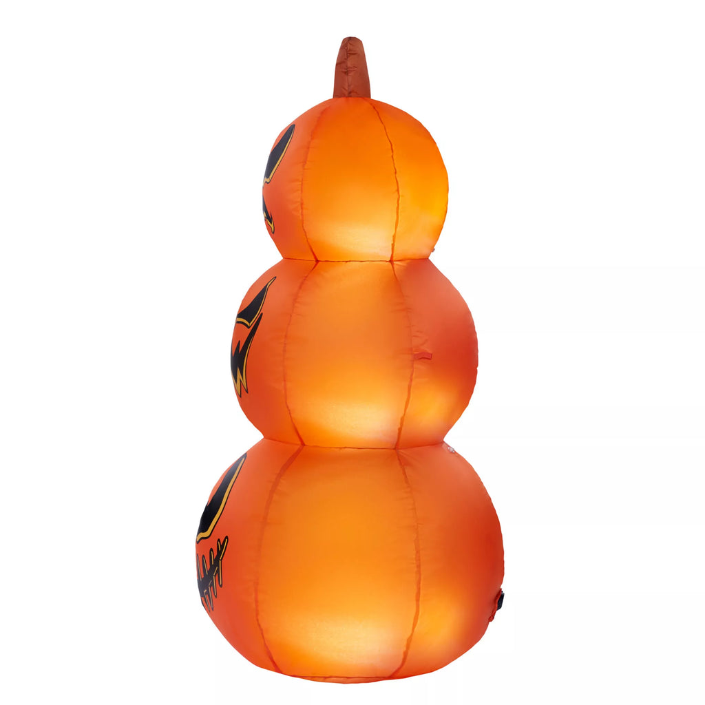4 Ft Light-Up Pumpkin Stack Inflatable Decoration