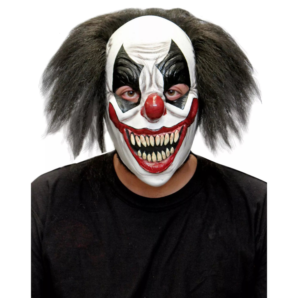 Red White and Black Clown Full Mask