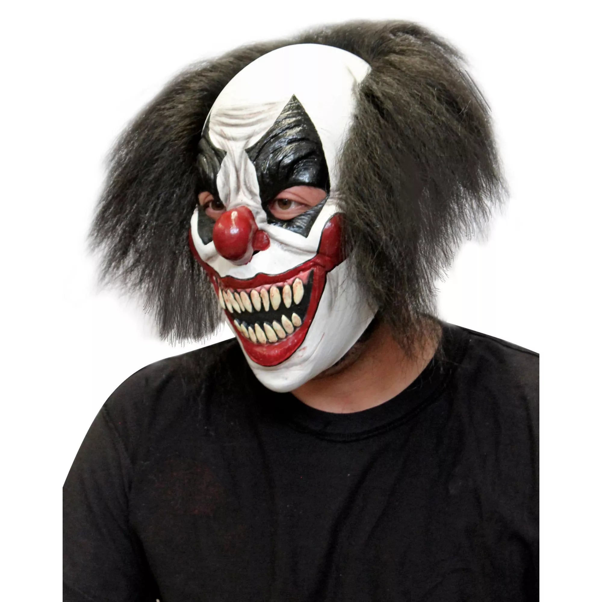 Red White and Black Clown Full Mask