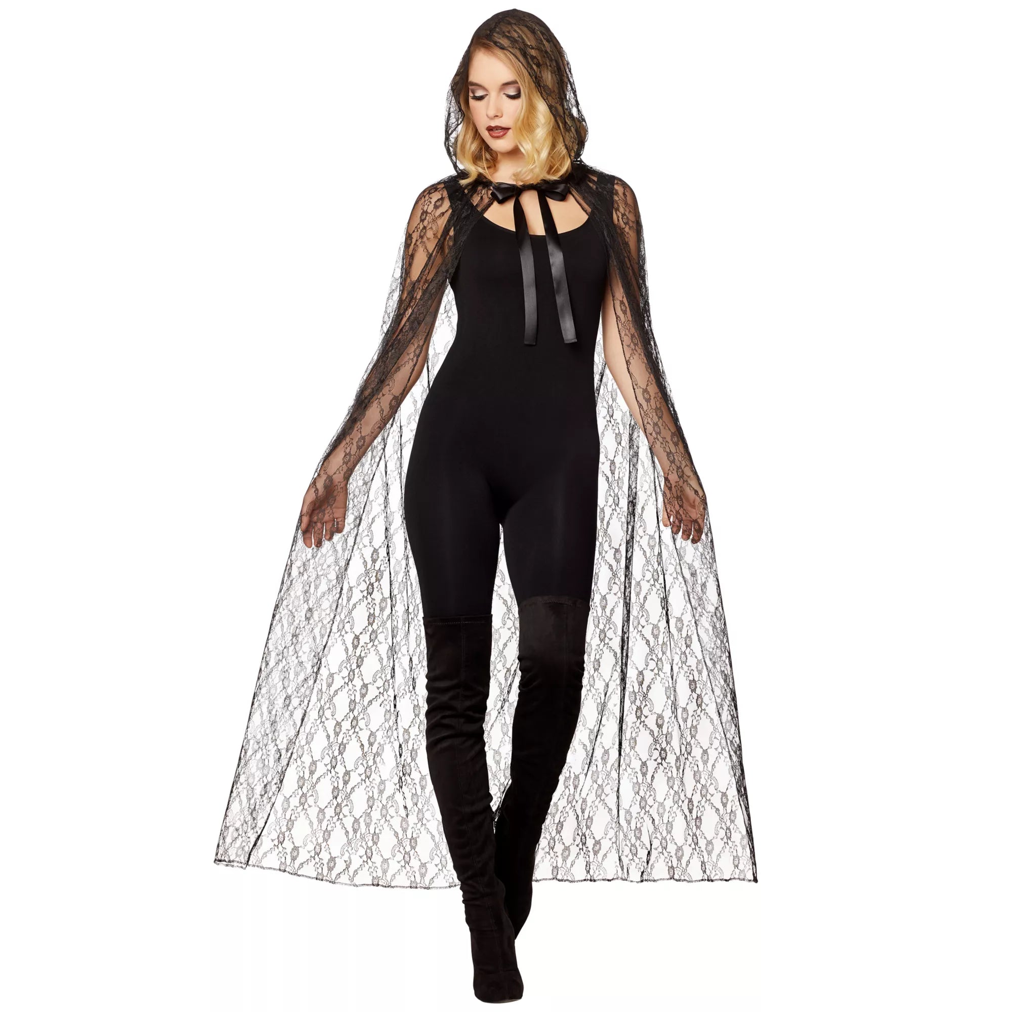 Adult Black Lace Cape