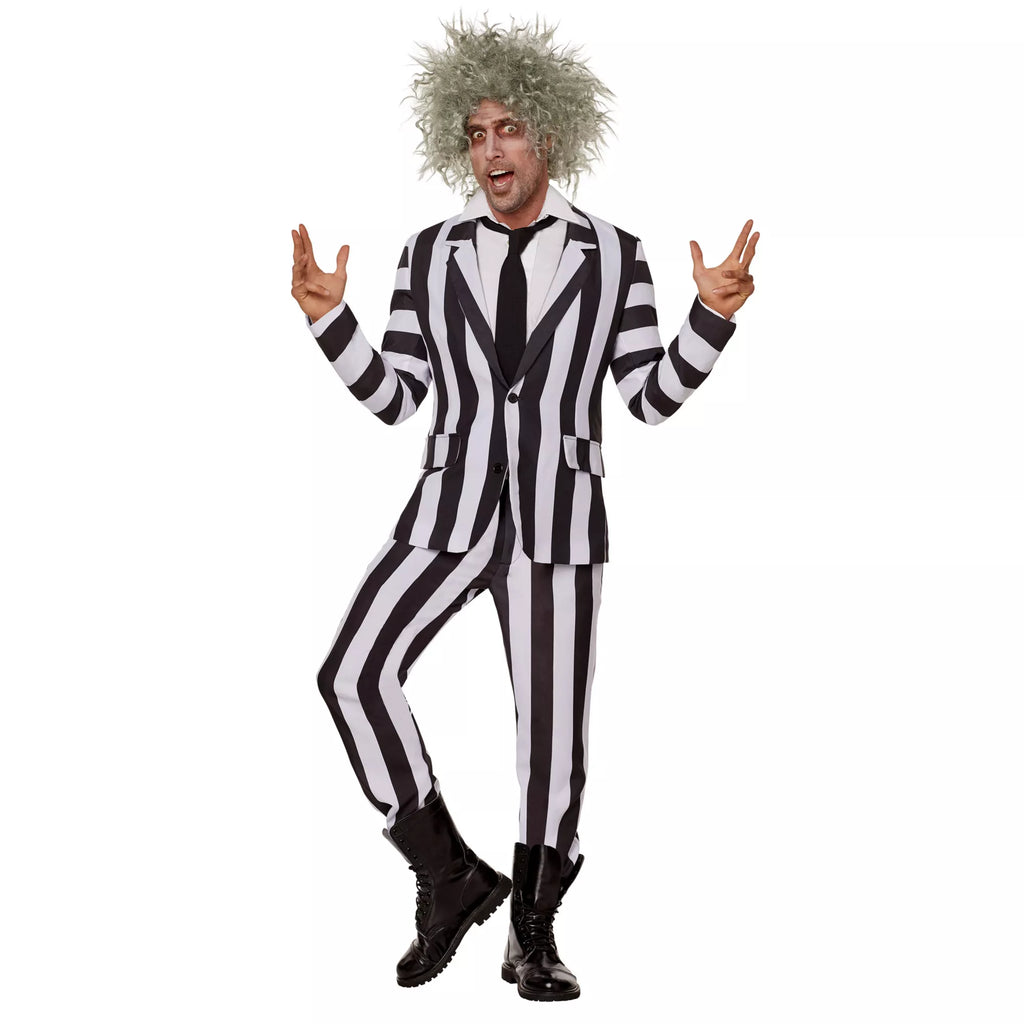 Adult Beetlejuice Striped Suit