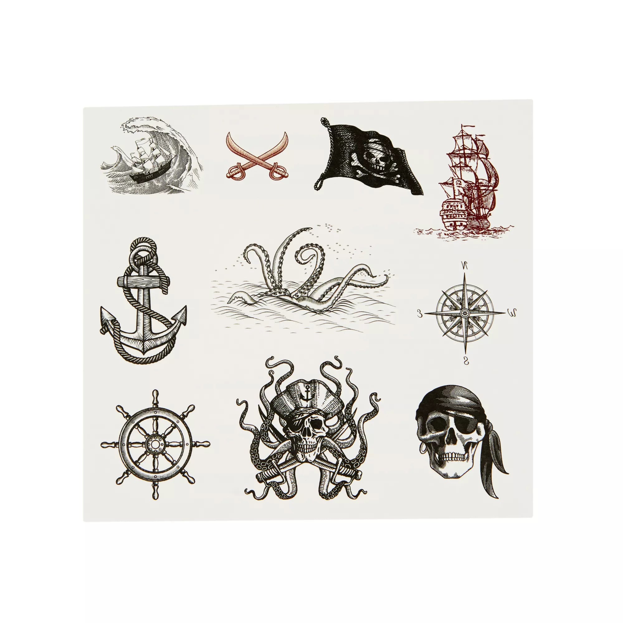 Pirate Temporary Tattoos