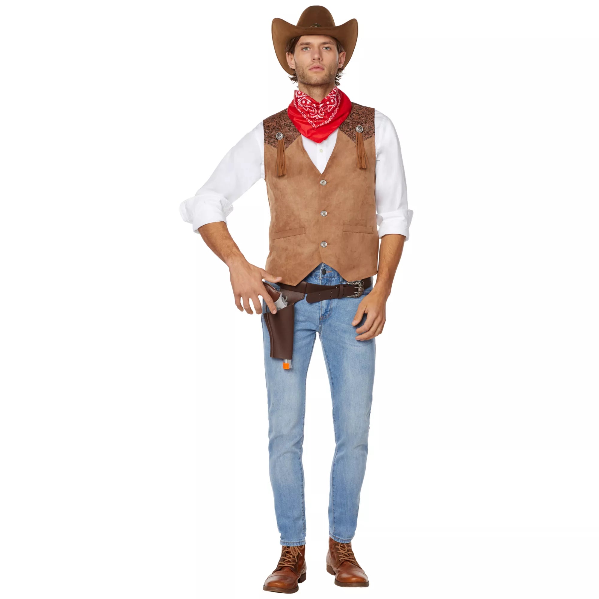 Adult Western Cowboy Plus Size Costume Kit