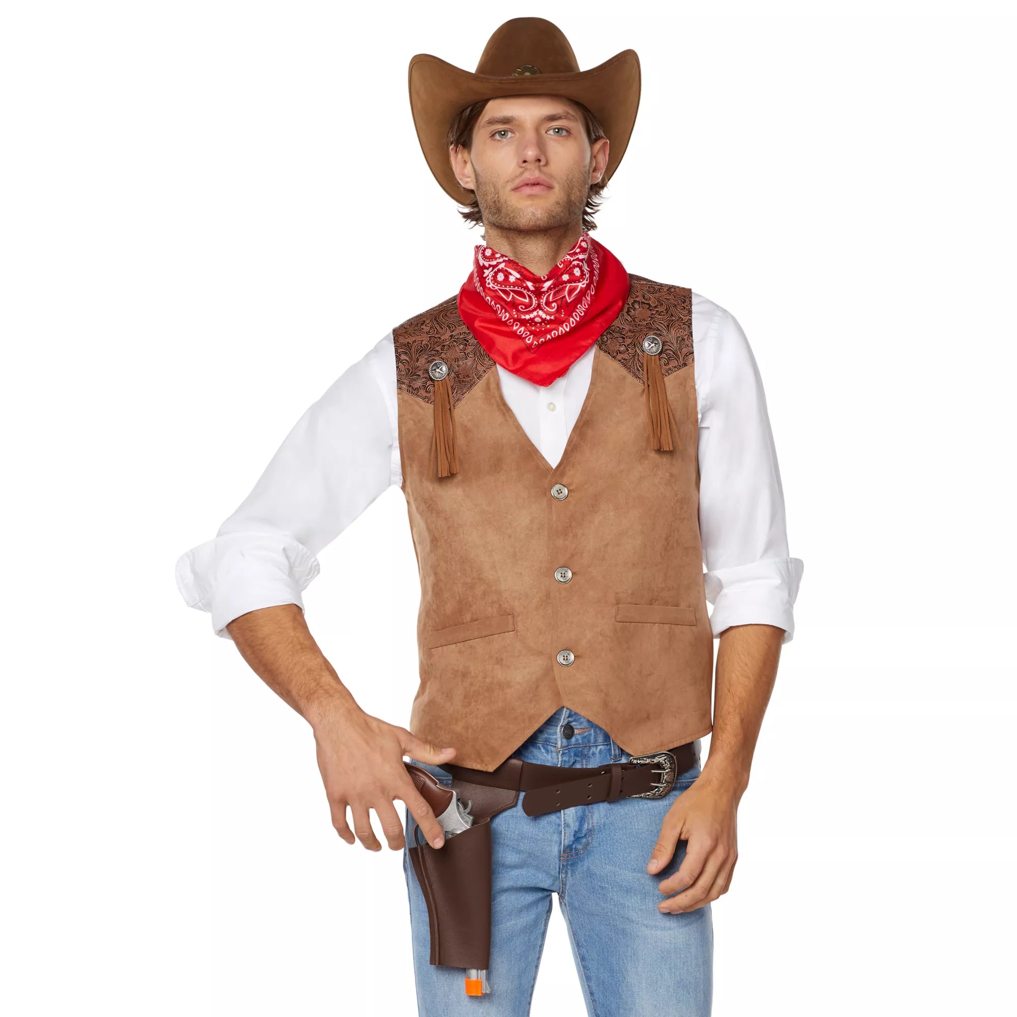 Adult Western Cowboy Plus Size Costume Kit
