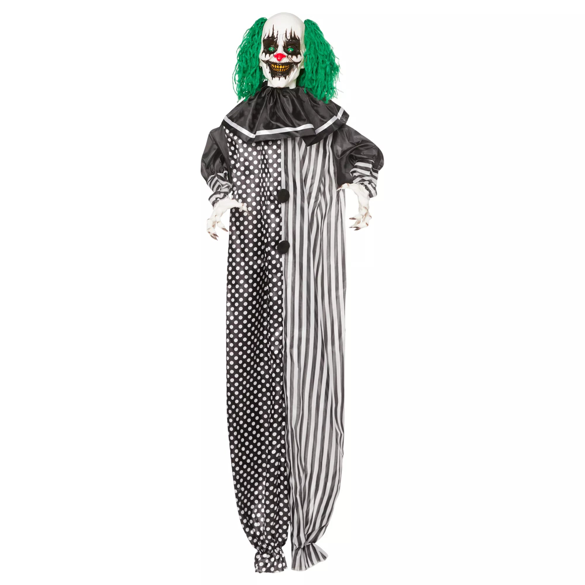 5 Ft Animated Light-Up Clown Hanging Prop - Decorations