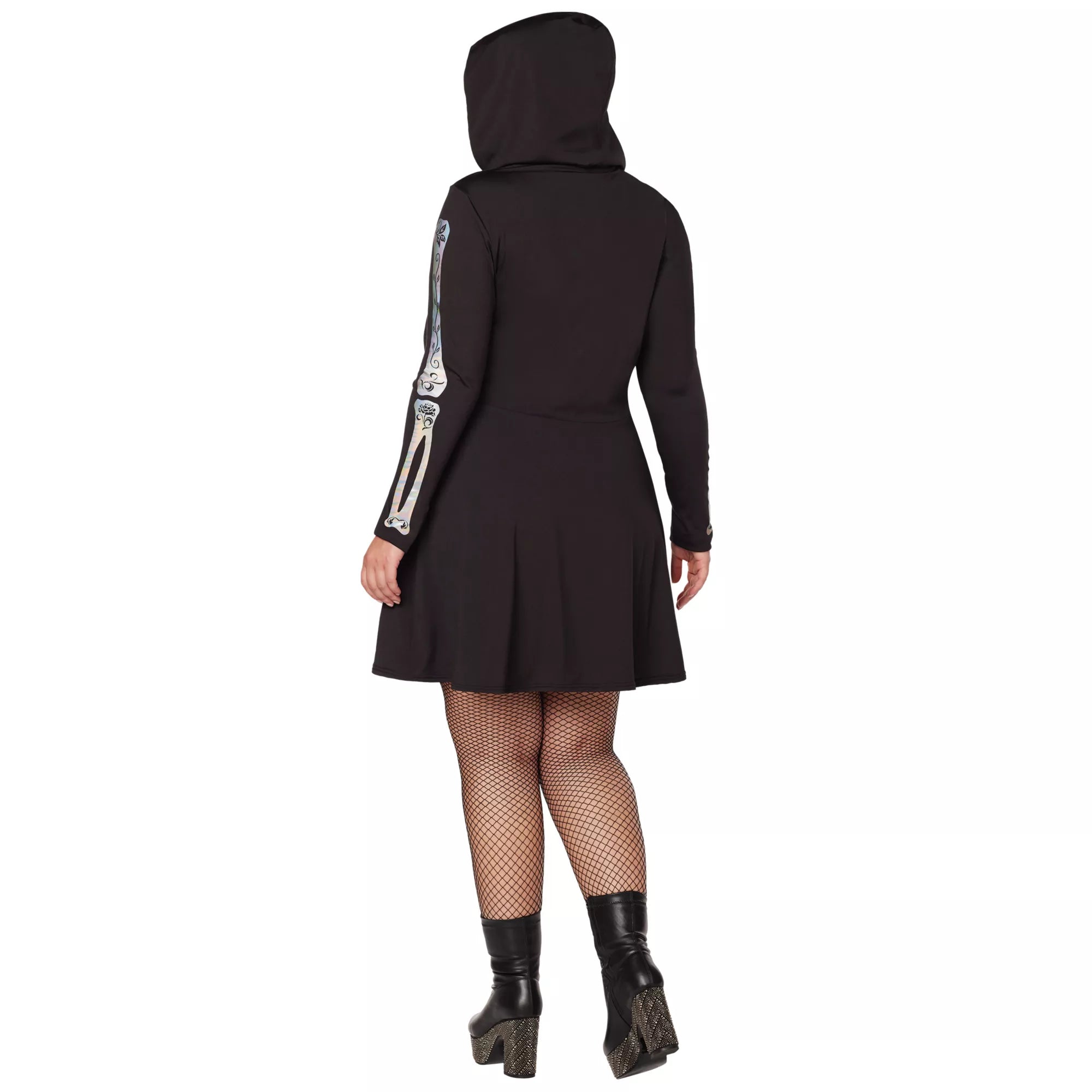 Adult Skeleton Hooded Dress